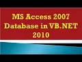 How to connect MS Access 2007 database in VB NET 2010