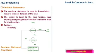 Java Programming - Break and Continue Statements