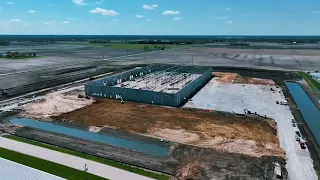 Drone View of Danville IL FedEx Facility under Construction