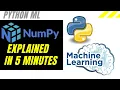 NumPy explained in 5 minutes - for Machine Learning