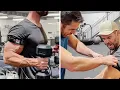 Chris Hemsworth Arm Workout with Ross Edgley Bicep Occlusion Training