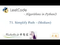 LeetCode in Python 71 Simplify Path - Michelle