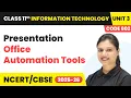 Presentation - Office Automation Tools Class 11 IT Unit 3 Code 802 Part B CBSE 2025-26
