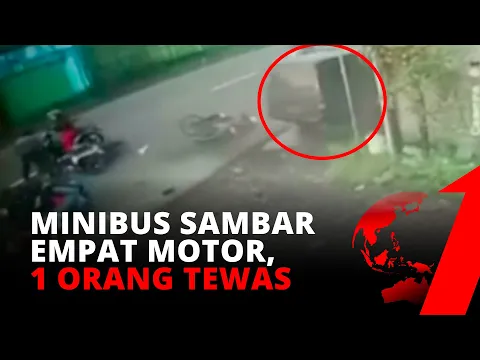 Terekam CCTV, Minibus di Sidoarjo Tabrak Empat Motor, 1 Orang Tewas dan 3 Luka Berat | tvOne