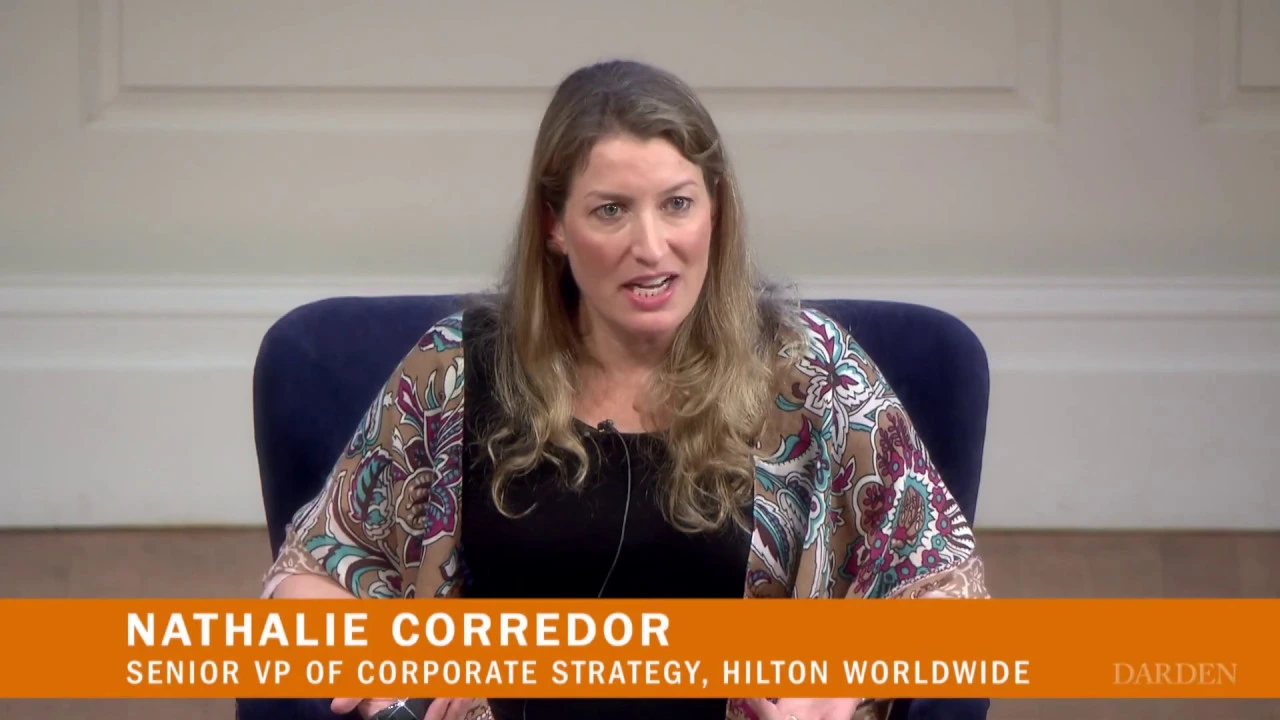 Video thumbnail: Embedded content for Hilton VP of Strategy Talks Pursuing Purpose at UVA Darden