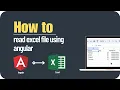 How to read excel file using angular 15 code