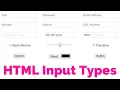 HTML Input Types HTML Form HTML5 Full Course Web Designing Full Course