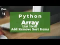Python Tutorial Arrays Item List Add Remove Sort Urdu Hindi Lunar Computer College