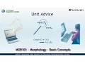 MOR101 - Unit Advice Morphology