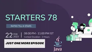 Just One More Episode Problem Code ONEMORE CodeChef Java Solution
