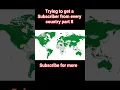 Download Lagu trying to get a subscriber from every country pt 8 #europe #canada #subscribers #shorts #mapping