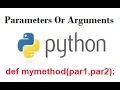 Python Programming How to use parameters and arguments in python programming