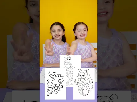 😍Coloreamos 3 personajes de ✨SIRENAS✨🧜🏻‍♀️ #art #laspequeñas