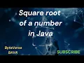 Discover the Magic of Square root in Java Coding Interview questions