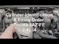 Toyota Cylinder Identification Firing Order 2AZ-FE