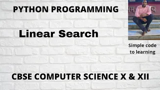 Linear Search using Python Linear Search in python Linear Search program in python Hindi