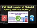 Full Stack Angular 18 Material Spring Boot PostgreSQL