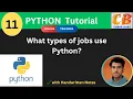 Python Programming for Beginners What types of jobs use Python CODERBABA Part-11