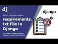What is requirements txt in python and how to setup requirements txt file in any python project
