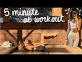 Lagu 5 MIN ab pilates workout // no equipment // toned abs and snatched waist