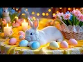 Cozy Easter Ambience with Relaxing Music Cute Bunny Candlelight 4k