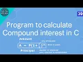 Program to calculate compound interest in C