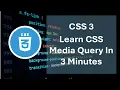 learn css media query in 3 minutes