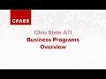Agribusiness Business Management Program Overview - Ohio State ATI