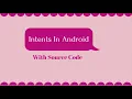 2 Android Intent Tutorial Explicit and Implicit Intent With Examples urdu hindi