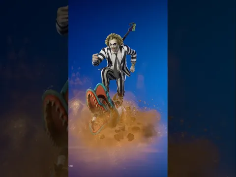 Fortnite BeetleJuice Skin and Emote Showcase!