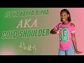 Alpha Kappa Alpha Cold Shoulder Shirt Alpha Kappa Alpha Paraphernalia at Betty s Promos Plus