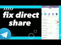How To Fix Direct Share On Telegram App