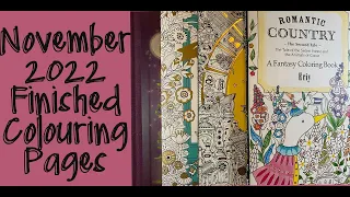 November 2022 Finished Colouring Pages Adult Colouring Adult coloring