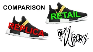 PW BLACK HUMAN RACE NMD COMPARISON FAKE VS LEGIT