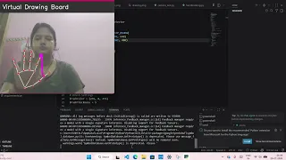 AI Virtual Drawing Board using Python OpenCV MediaPipe Computer Vision Project