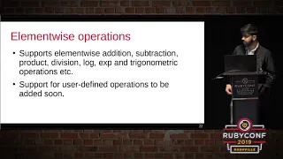 RubyConf 2019 - Speeding up NMatrix by 100x by Udit Gulati 1
