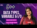 Part 4 Data Types Variables in C cin cout C Basics for Beginners