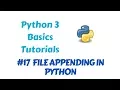 Programming in Python 3 - File Appending Method