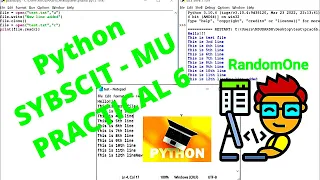 Python Programming - Practical 6