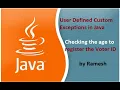 JAVA FAQ 68 User Defined Or Custom Exceptions in Java