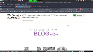 HTTP request smuggling confirming a CL TE vulnerability via differential responses