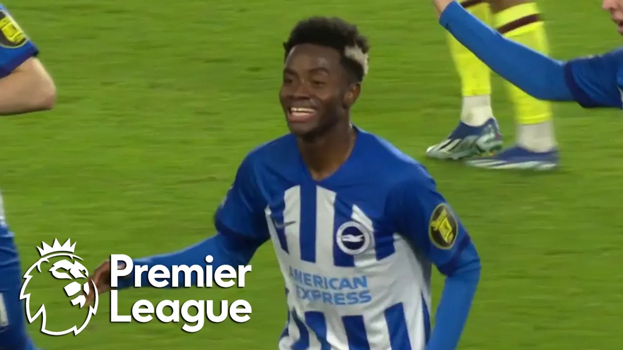 Simon Adingra heads Brighton level against Burnley | Premier ...
