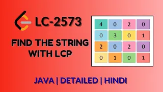 Find the String with LCP Leetcode 2573 Java Hindi Daily Leetcode