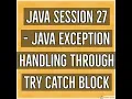 Java - Exception Handling through try catch block in Java