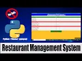 Restaurant management system using Tkinter Python MySQL POS System in python