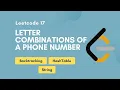 Letter Combinations of a Phone Number Leetcode 17 Backtracking String HashTable Medium