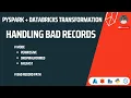 Bad Records Handling Permissive Dropmalformed Failfast Error handling in Databricks Pyspark
