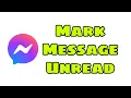 How To Mark Facebook Messages As Unread