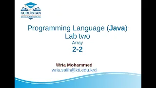 lab2-2 array in java