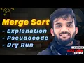 Merge Sort Algorithm Pseudocode Dry Run Code Strivers A2Z DSA Course